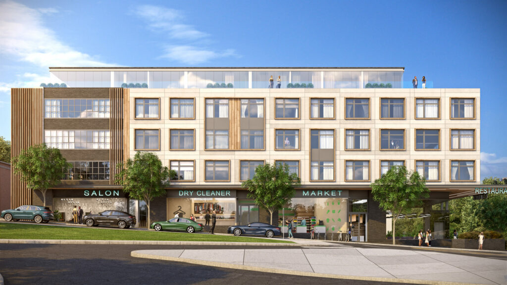 301 Warner project rendering done by Mojo Stumer showcasing mixed use development